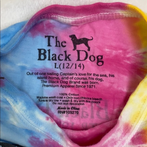 Tie dye black dog shirt - Picture 2 of 2